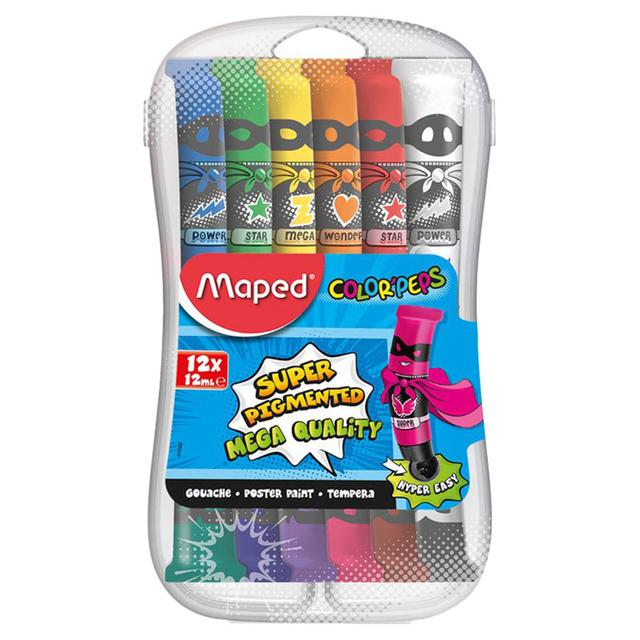 Maped - Color' Peps Gouache 12 ml x 12 Col Plastic Box