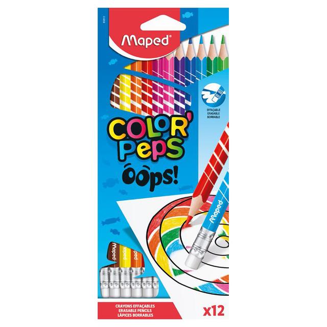 Maped - Color Pencils Erasable Oops 12 Colors