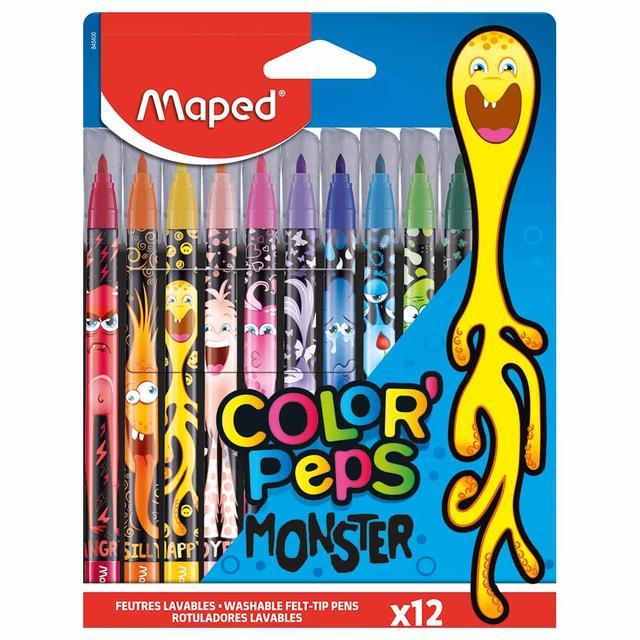 Maped - Color Peps Felttip Monster 12 Colors