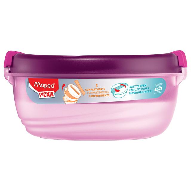 Maped - Picnik Origins Lunch Bowl W/ 3 Compartments - 1.4 L - Pink