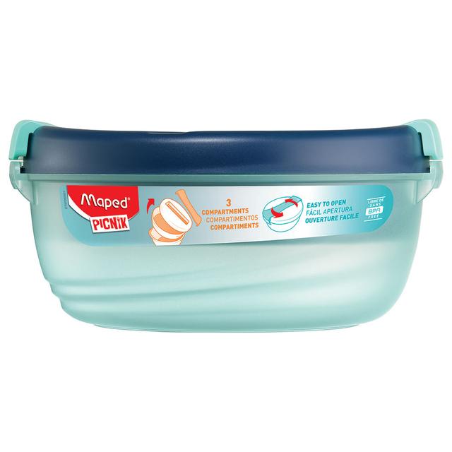 Maped - Picnik Origins Lunch Bowl W/ 3 Compartments - 1.4 L - Blue