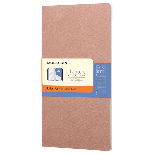 Moleskine Chapters Journal Slim Medium Ruled Old Rose