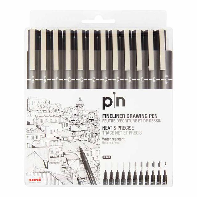 Uni-ball - Fine Liners Drawing Pen - 12pcs