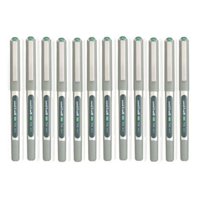 Uni-Ball - Uni-Ball Eye Fine Roller Pen - Green - Pack of 12