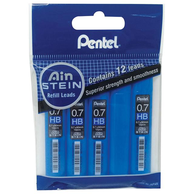 Pentel - Pack of 5 Lead Ain Stein Slim 0.7HB