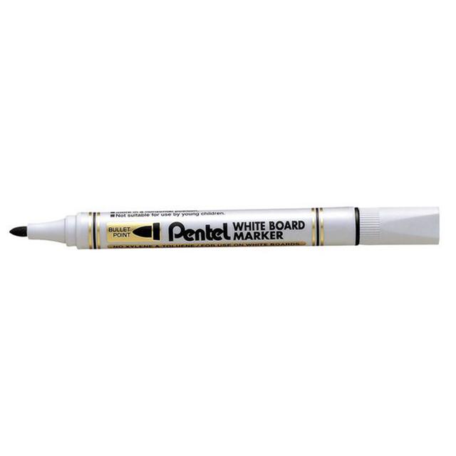 Pentel - 12pcs Marker White Board Bullet Point - Black