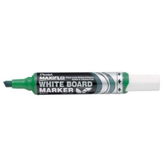 Pentel - 12pcs Maxiflo White Board Marker Bullet Point Green