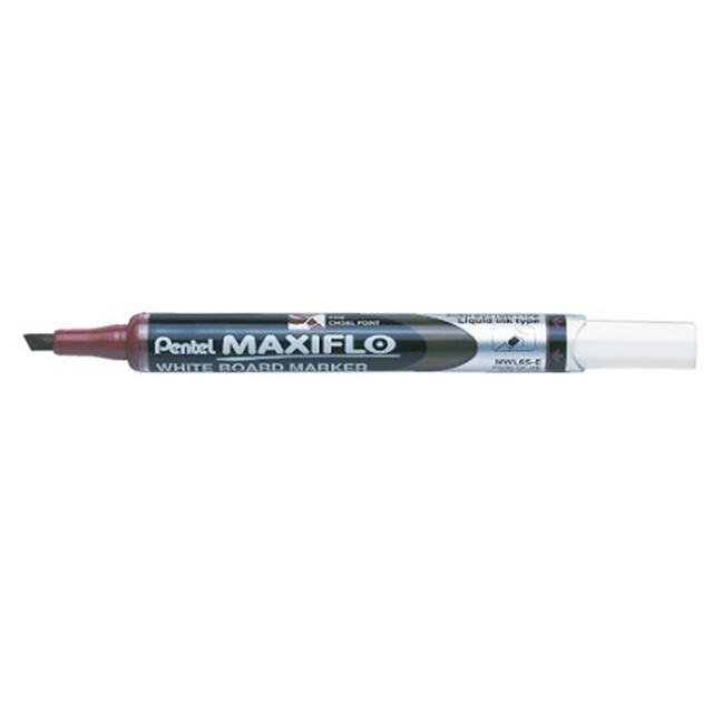 Pentel - 12pcs Maxiflo White Board Marker Chisel Point Blanc