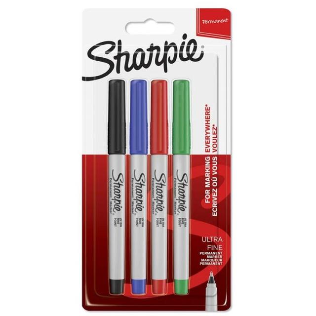 Sharpie - Permanent Marker Ultra Fine 4Pcs-Set