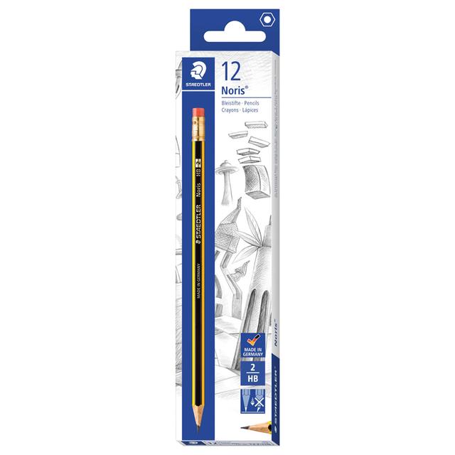 Staedtler - Noris Pencil with Rubber Tip - Pack of 12