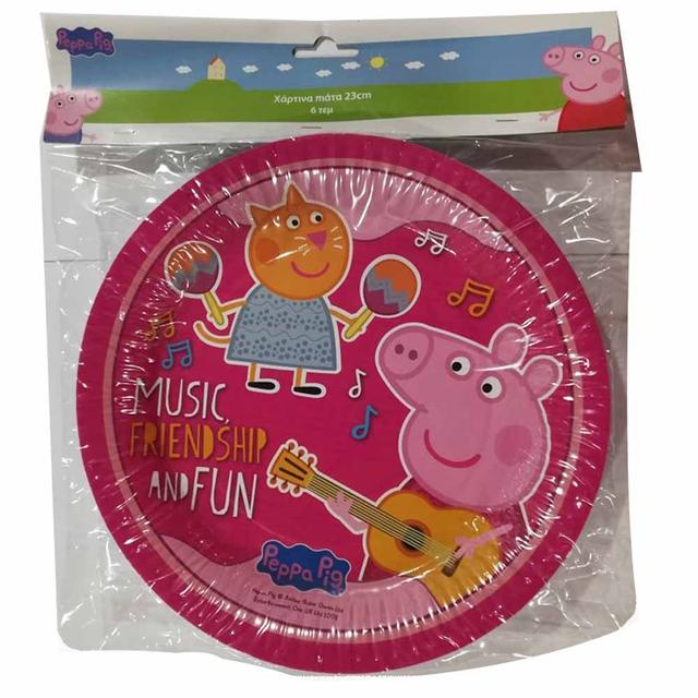 Diakakis - Paper Plates 23cm 6 pcs Peppa Pig