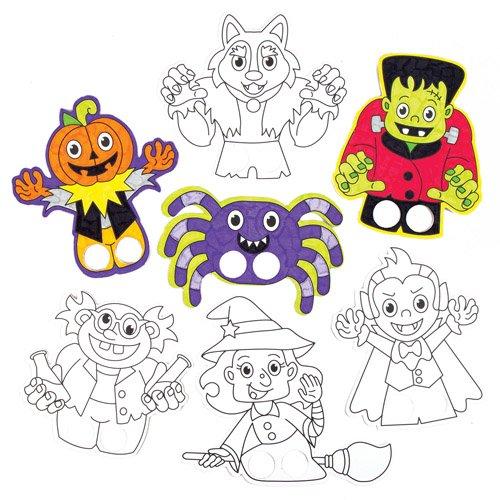 Baker Ross - Colour-in Finger Puppets - Pack of 24