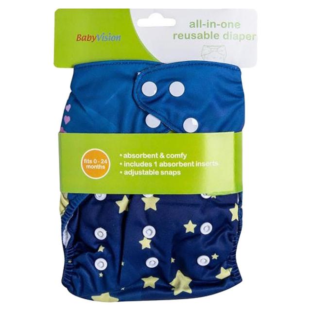 BabyVision - Reusable Diaper All-In-One - Stars Printed