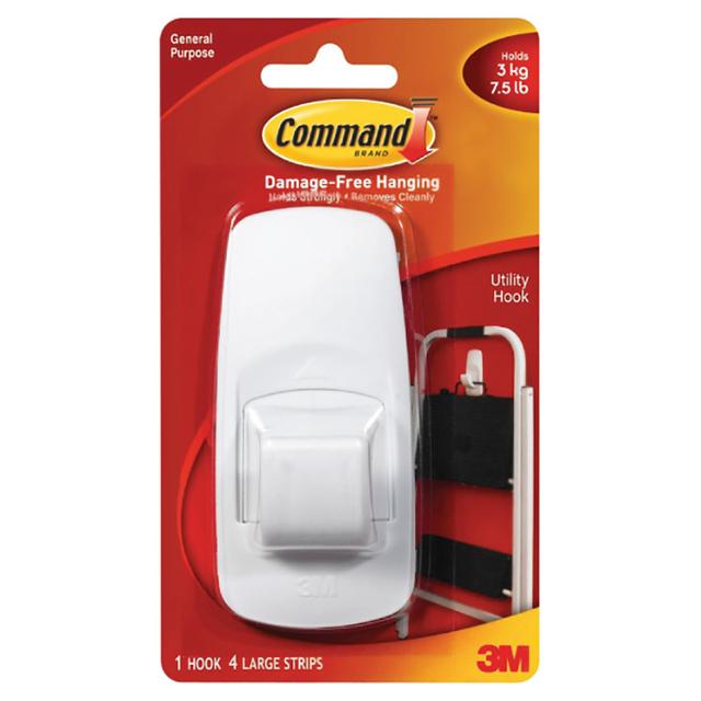 Command - Jumbo 1 Hook 4 Strips