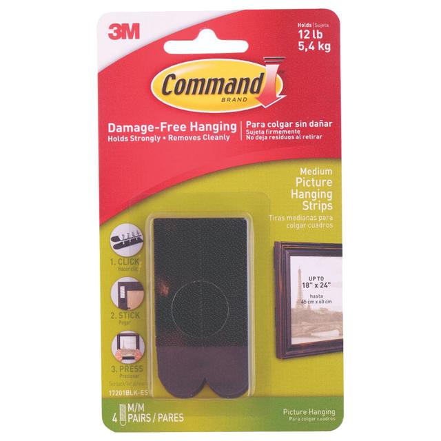 Command - Medium Black Picture Hanging Strip