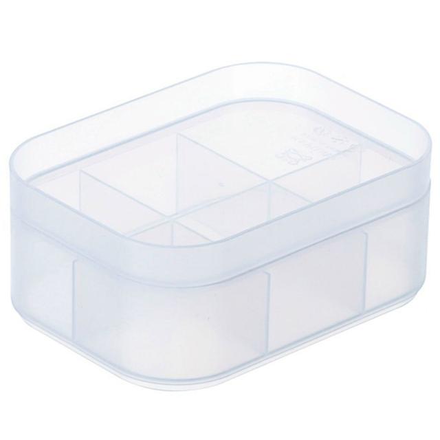 Keyway - Desktop Organizer With Lid - 6 Compartments - Clear