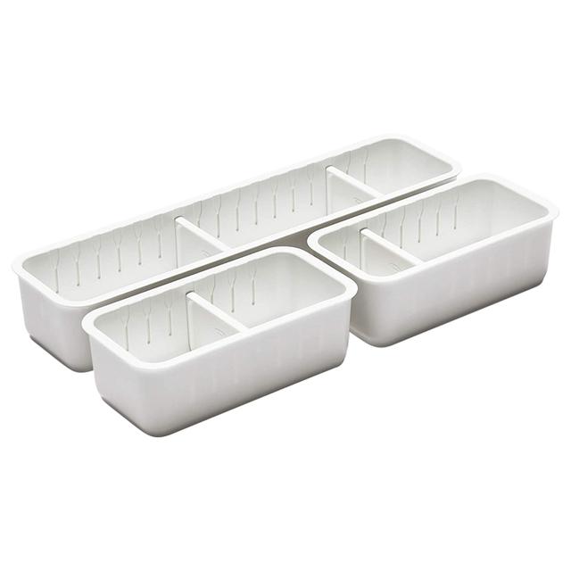 Oxo - Slim Adjustable Drawer Bin Set Of 3