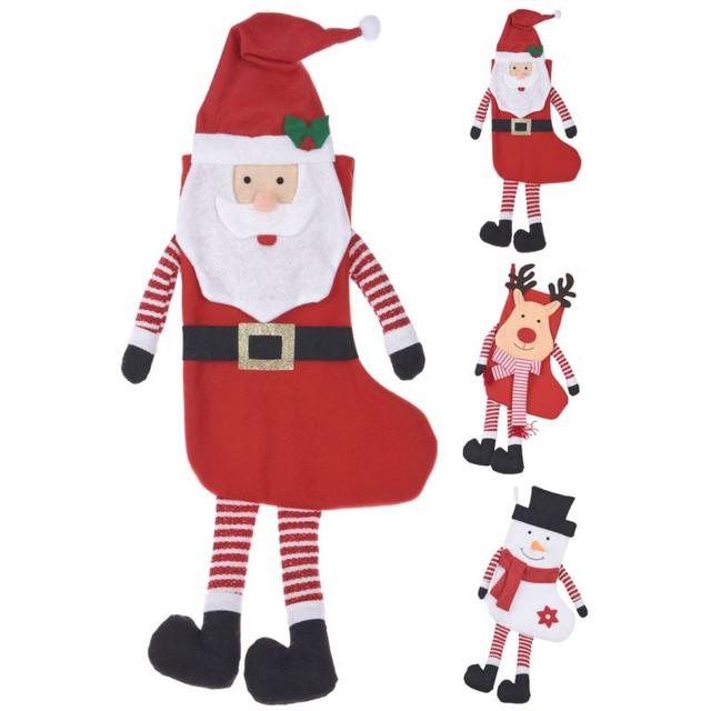 Homesmiths - Christmas 44cm Stocking 1pc Assorted