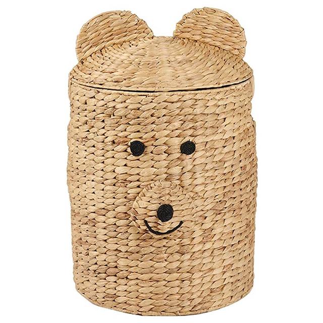 Homesmiths - Water Hyacinth Laundry Hamper Bear Shape 38x59cm