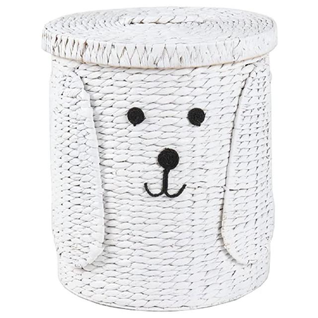 Homesmiths - Puppy Shape Water Hyacinth Storage Hamper - 38x46cm