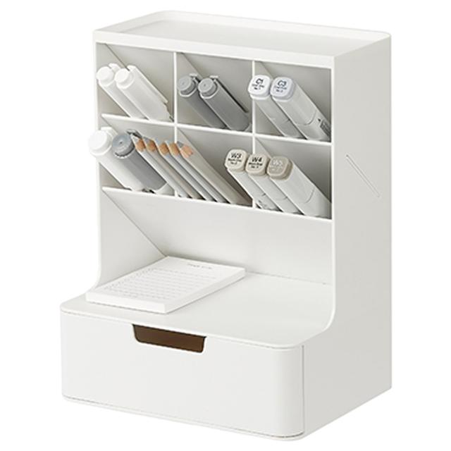 Litem - Desk Organizer W/ 6 Compartment White