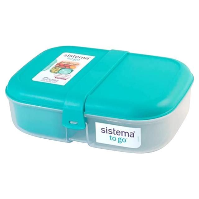 Sistema - 3 Compartment Ribbon To Go Lunch Box - Teal - 1.1L