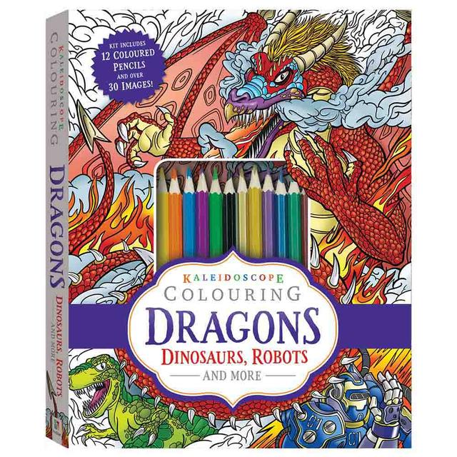 Kaleidoscope Colouring: Dragons, Dinosaurs, Robots & More