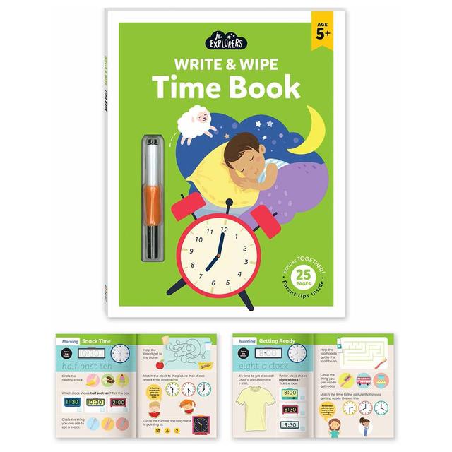 Hinkler - Junior Explorers Write & Wipe Time Book