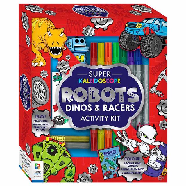 Hinkler - Kaleidoscope Activity Kit - Robots Dinos & Racers