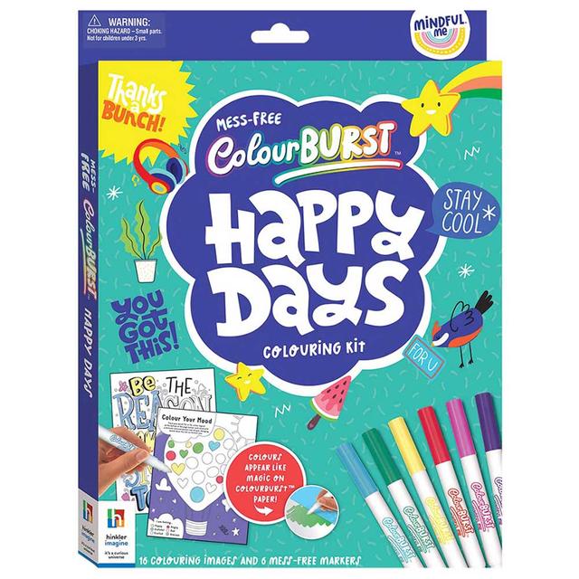 Hinkler - Mindful Me Color Burst Happy Days Coloring Kit