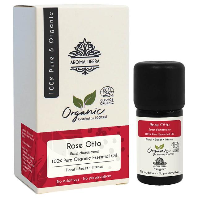 Aroma Tierra - Organic Rose Essential Oil (Rose Otto) - 5ml