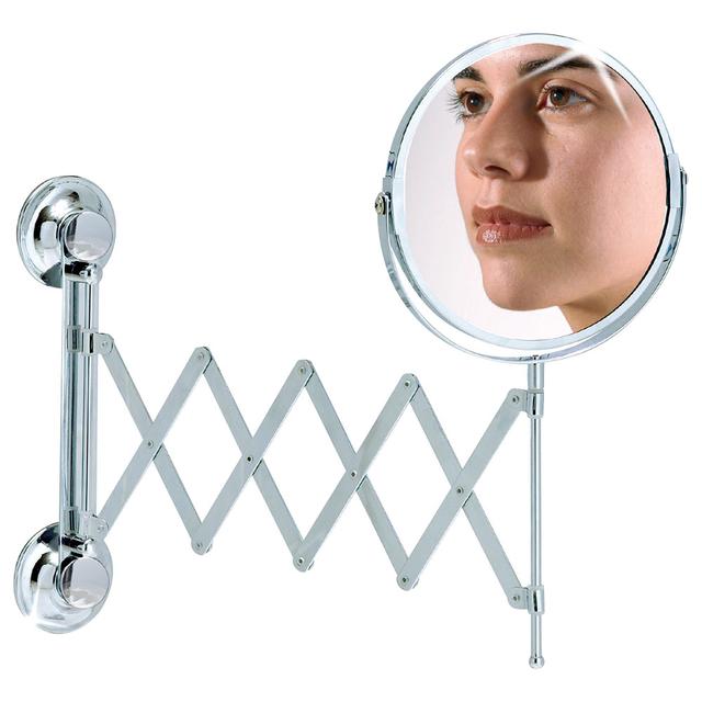 Everloc - Round Mirror, Extendable, Bathroom Organizer