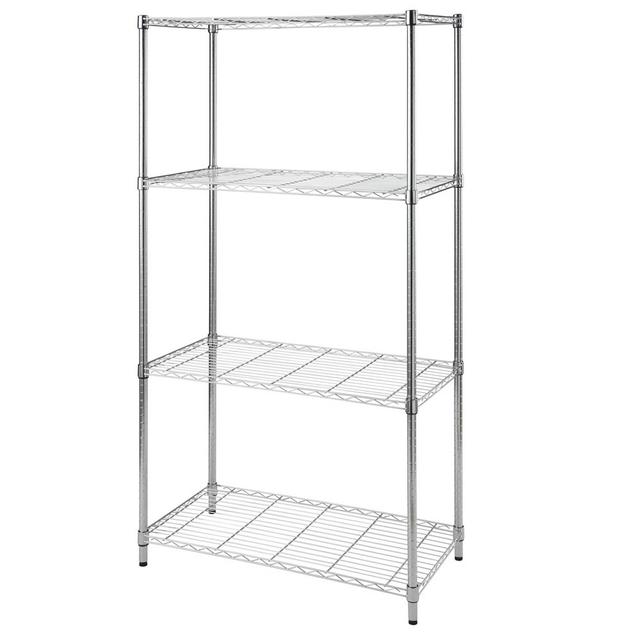 Cameltough - Wire Rack Chrome 4 Shelf 91x35x137cm