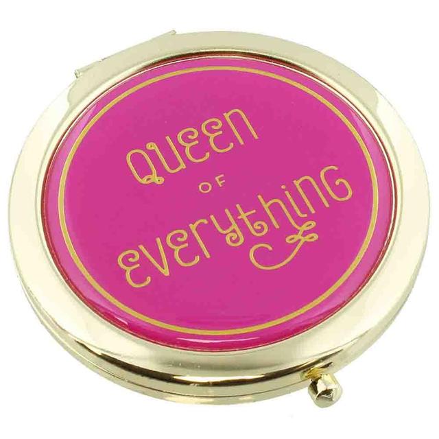 Queen Of Everything Ladies Compact Mirror - Pink