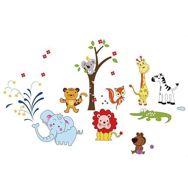 StickieArt - Jungle Toons Animal Removable Stickers-Large