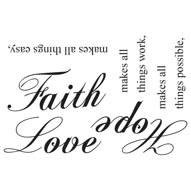 StickieArt - Quote: Faith Makes All Things Removable Stickers-Large