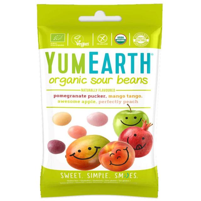 Yum Earth - Organic Sour Beans 50g Pack of 2