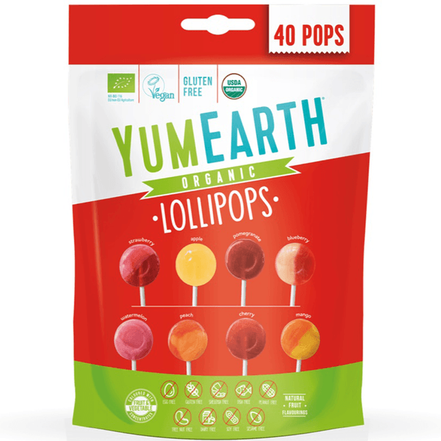 Yum Earth - Organic Fruit Pops 40Pcs - 241g