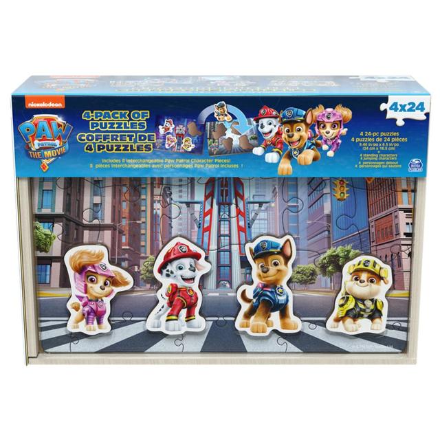 Spin Master - The Movie Kids' Wooden Puzzle Set - Pack of 4