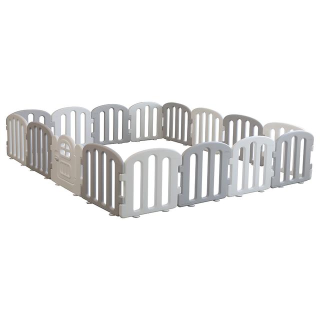 iFam - First Baby Room and Playard- 200x280 - White & Light Grey