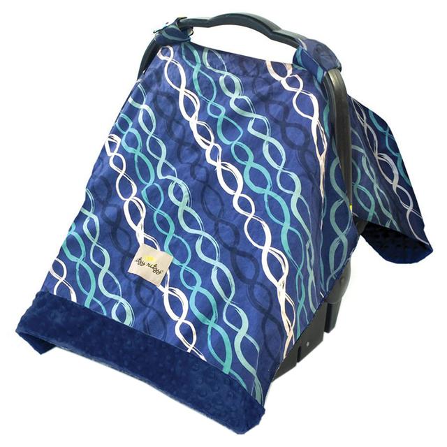 Itzy Ritzy - Infant Car Seat Canopy - Indigo Helix