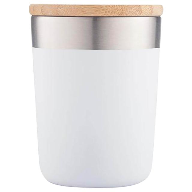 Hans Larsen - Change Collection Insulated Mug w/ Bamboo Lid - White