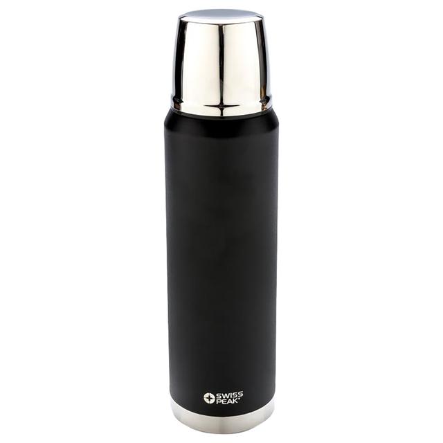 Swiss Peak - Elite Copper Vacuum Flask - 1 L - Black