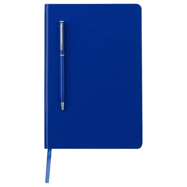 Giftology - Campina Hard Cover Notebook W/ Metal Pen - A5 - Blue