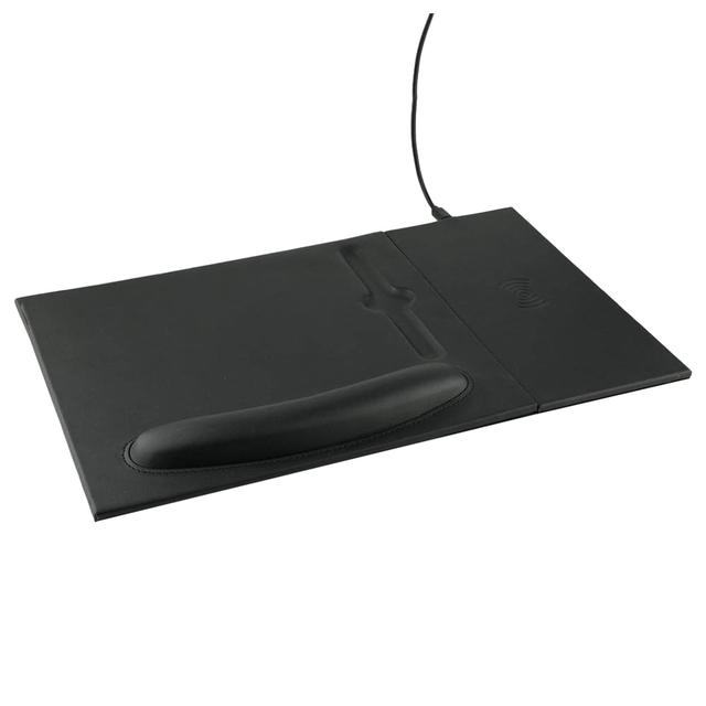 Memorii - Doberan 10W Wireless Charger Pu Mouse Pad - Black