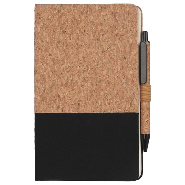 Eco-Neutral - Borsa A5 Cork Fabric Notebook & Pen Set - Black