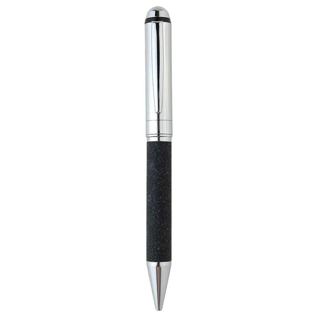 Eco-Neutral - Koru Metal Pen W/ Recycled Leather Barrel - Black