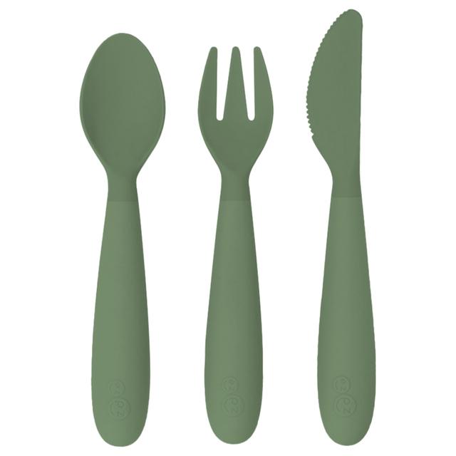 Ezpz - Happy Utensils - Olive