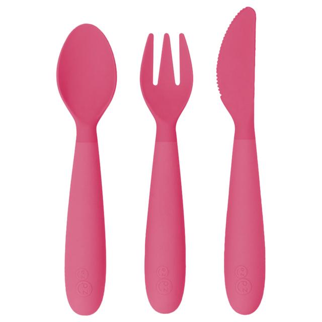 Ezpz - Happy Utensils - Pink