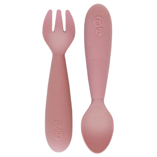 Ezpz - Mini Utensils (Spoon + Fork) - Blush